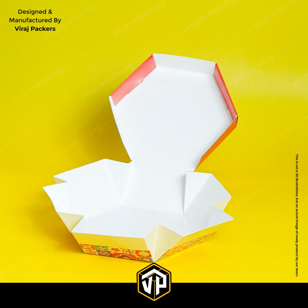 Premium Hexagonal Biryani Box Custom Printed Biryani Packaging Box Manufacturer in India