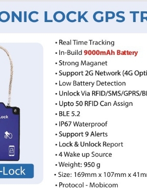 Electronic lock gps tracker