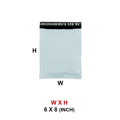 6 x 8 Inch Plain Courier Shipping Bag - Water & Tamper Proof for E-commerce Packaging