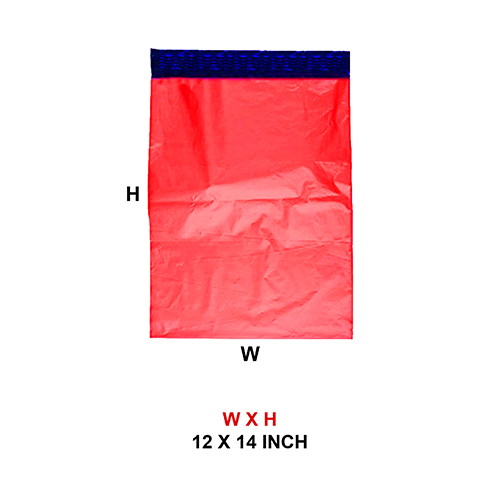 12 x 14 Inch Plain Red Courier Shipping Bag - Water & Tamper Proof for E-commerce Packaging