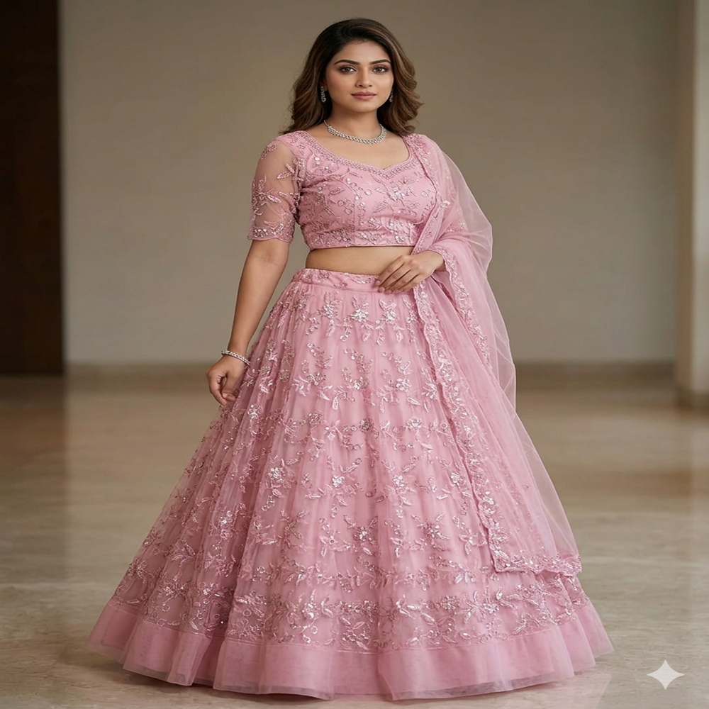  Net Embroidery work Fabric 