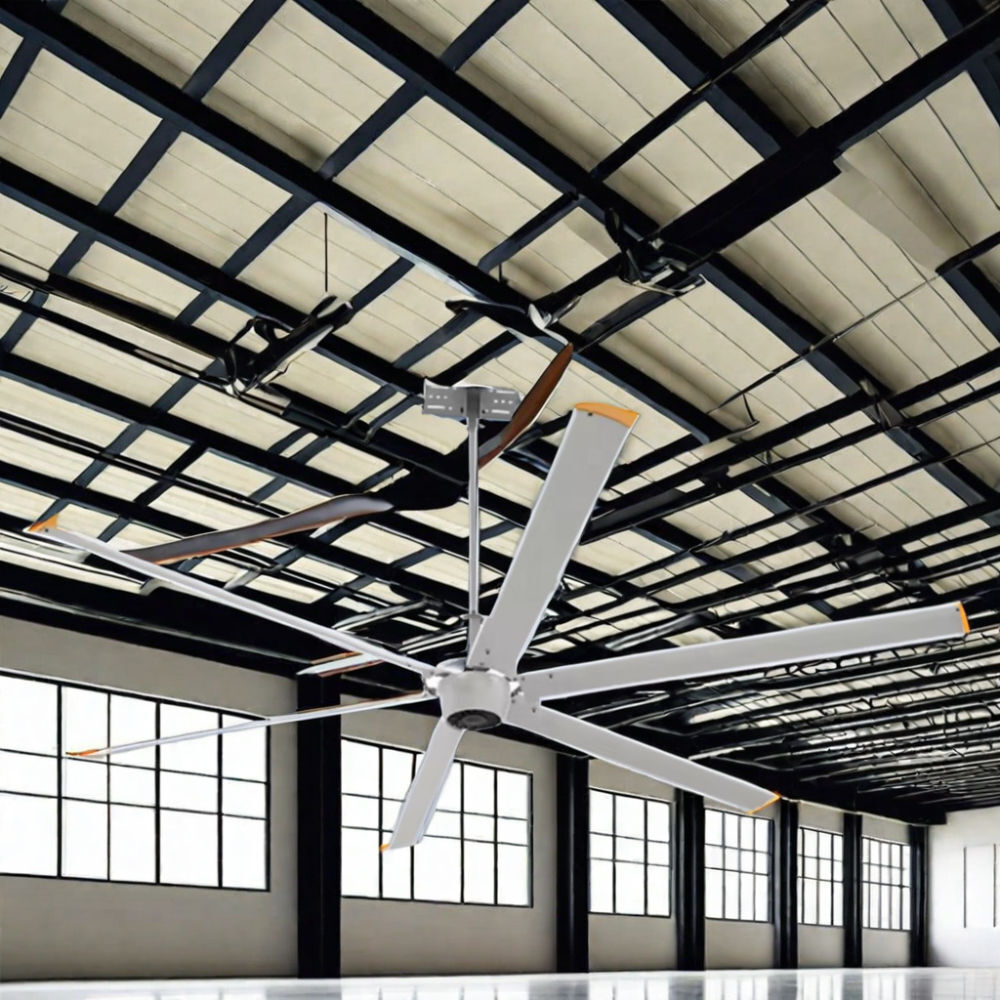 High Volume Low Velocity 0.55kW Safety Structure 1500W 220v HVLS Ceiling Fan Motor