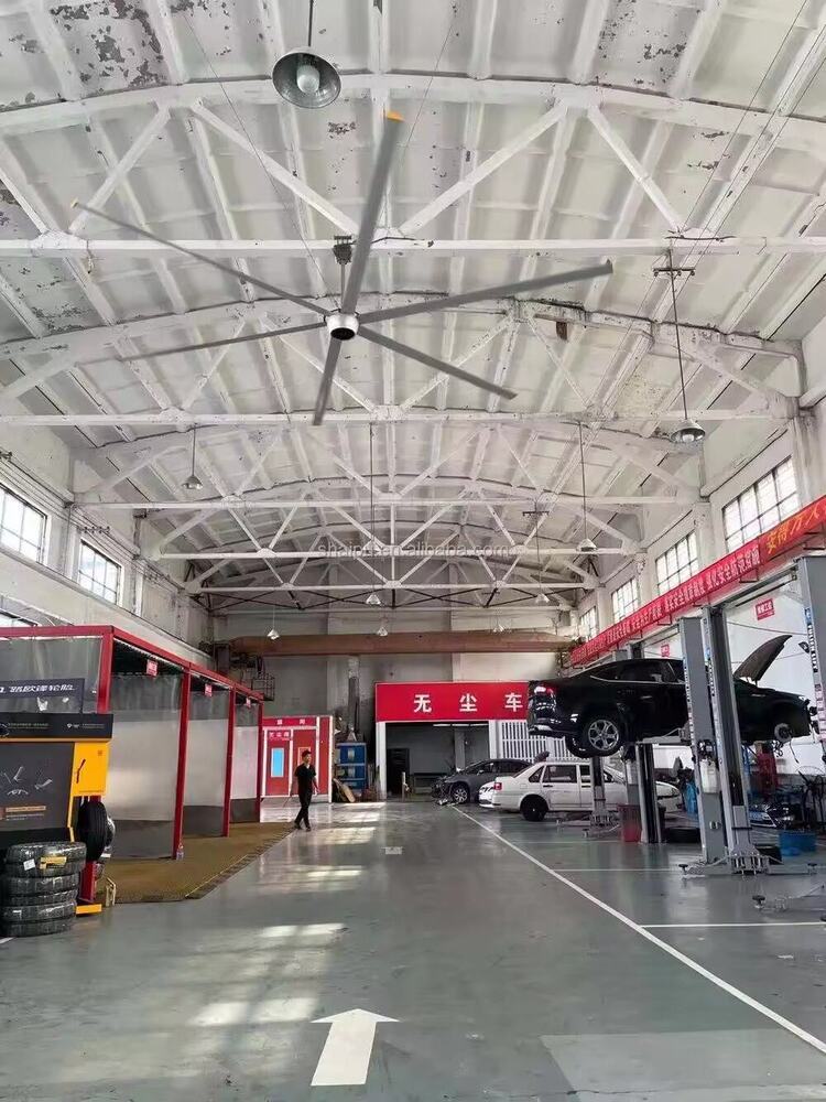 AMTHI 1500W HVLS 220V Industrial Ceiling Fan 12ft7.3m Big Air