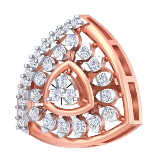 Geometric Trillion Cluster Studs Earring