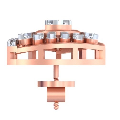 Geometric Trillion Cluster Studs Earring