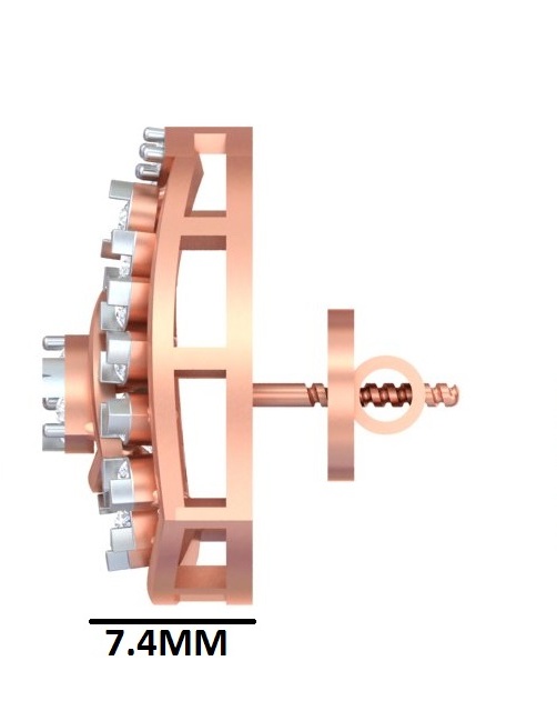 Geometric Trillion Cluster Studs Earring