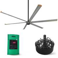 AMCLING Hvls Fan 16ft 5m 7.3m 750w High Volume Low Speed Commercial Jumbo Ceiling Hvls Fan Inverter