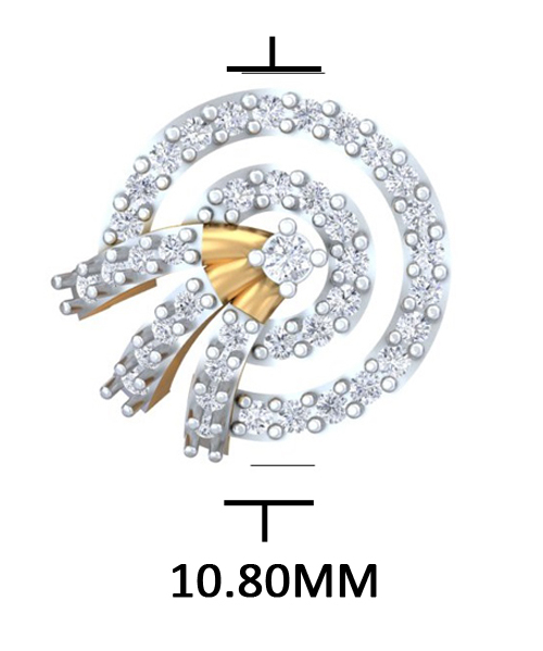 Swirl Spiral Diamond Studs Earrings