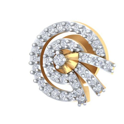 Swirl Spiral Diamond Studs Earrings