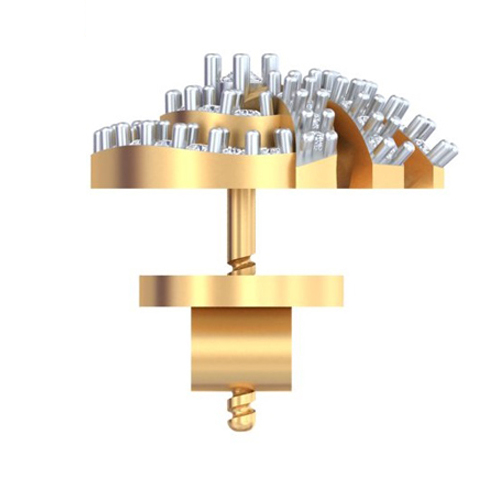 Swirl Spiral Diamond Studs Earrings