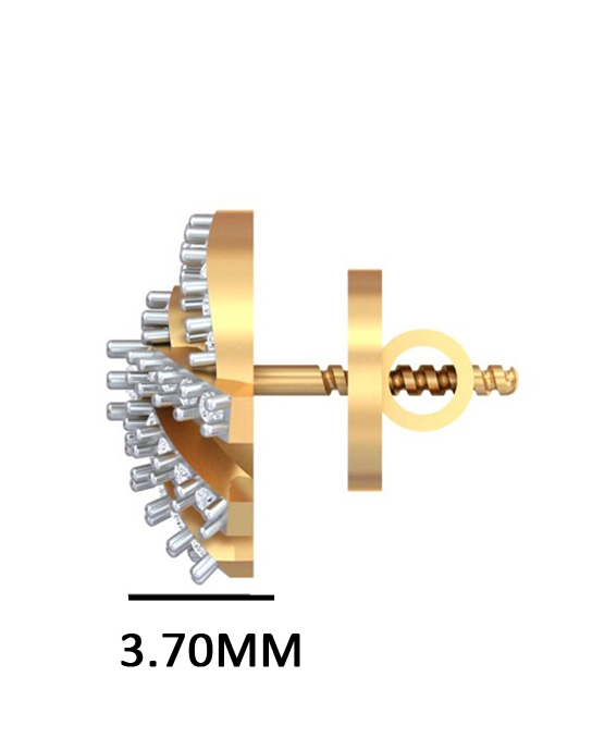 Swirl Spiral Diamond Studs Earrings