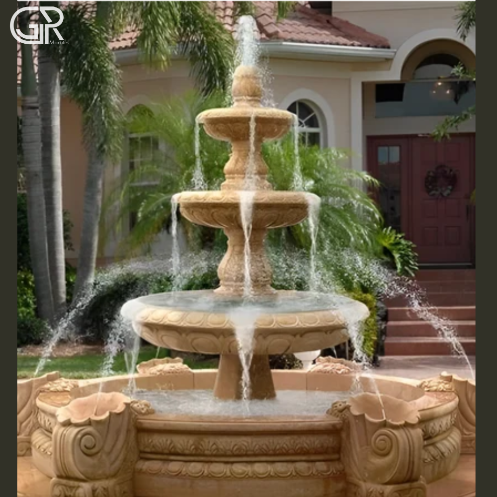 Sandstone Outdoor Waterfall - Pool Size: Compact
