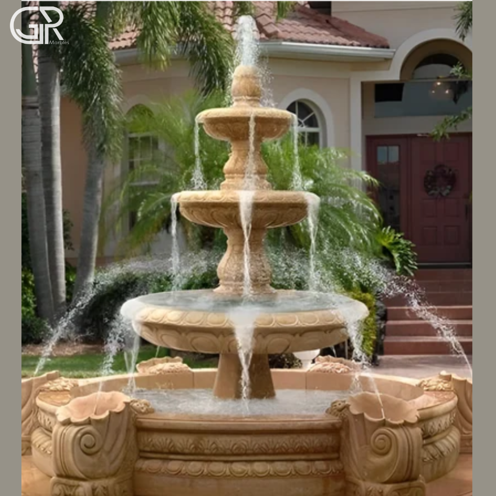 Sandstone Outdoor Waterfall - Pool Size: Compact