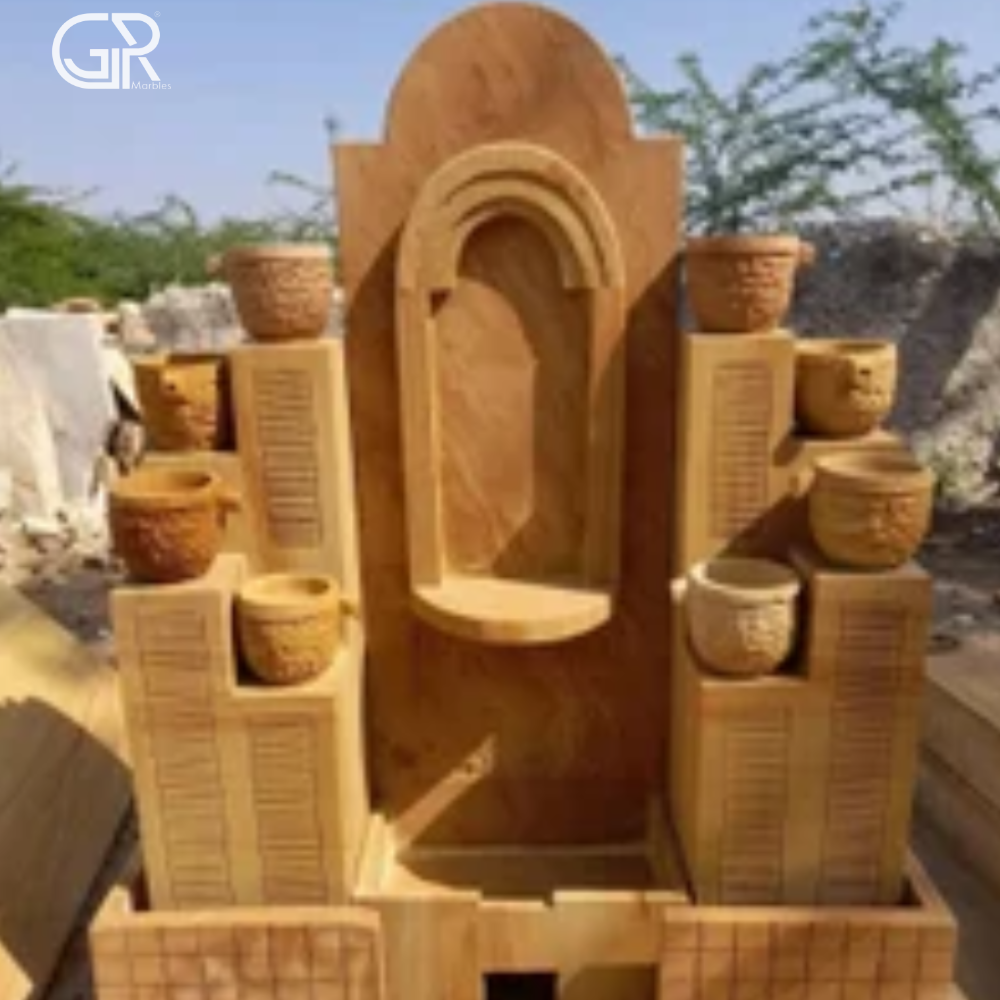 Teakwood Sandstone Water Fountain