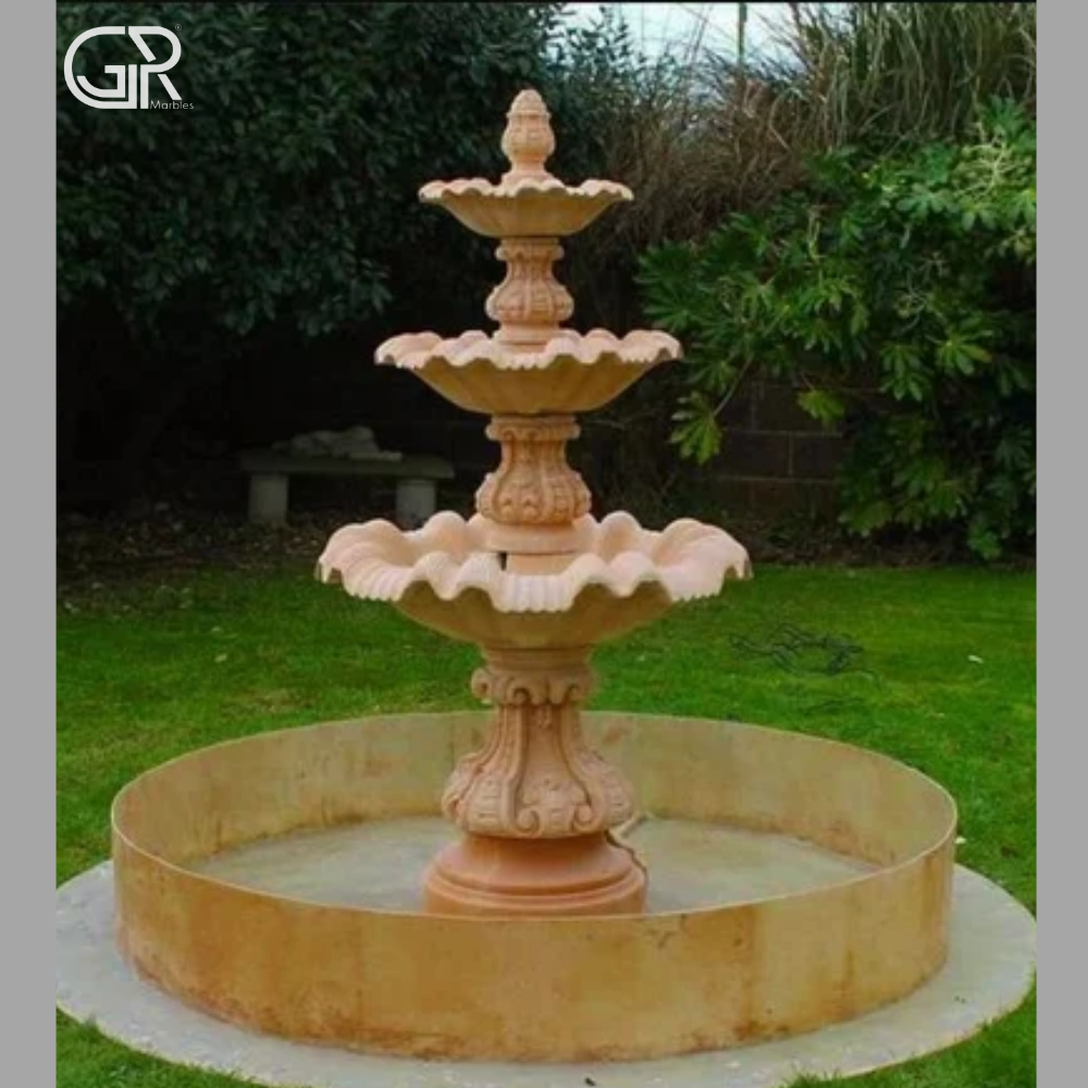 Outdoor Sandstone Marble Fountain