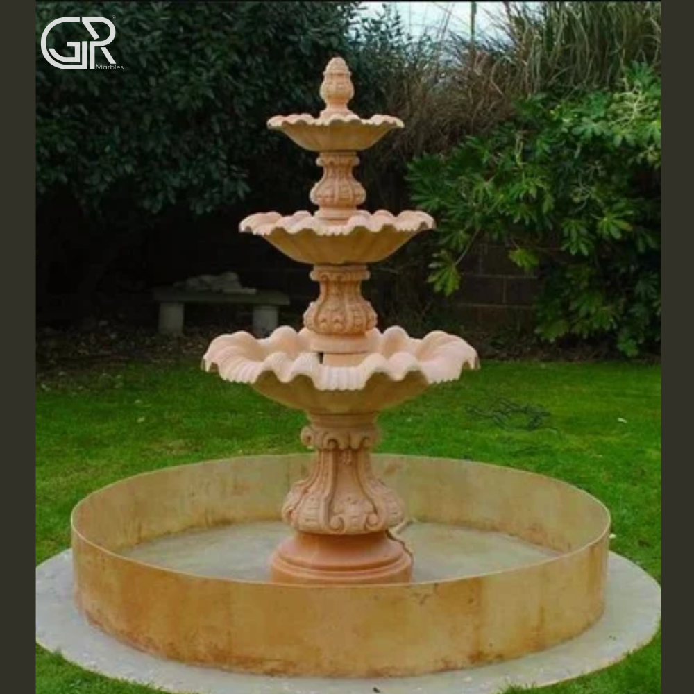 Outdoor Sandstone Marble Fountain