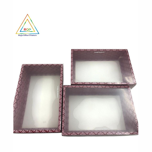 Gift Boxes With Printed Plastic Cover