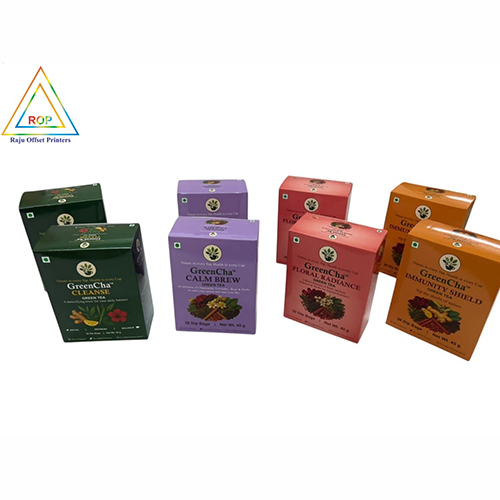 Premium Tea Packaging Box - Finishing: Glossy Lamination
