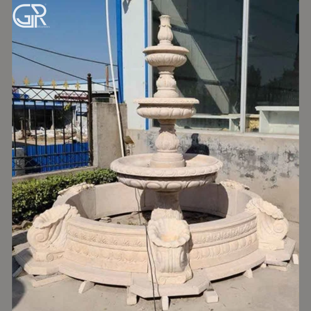Sandstone Outdoor 3 tier Water Fountains