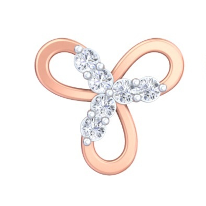 Triple Infinity Blossom Diamond Studs Earring