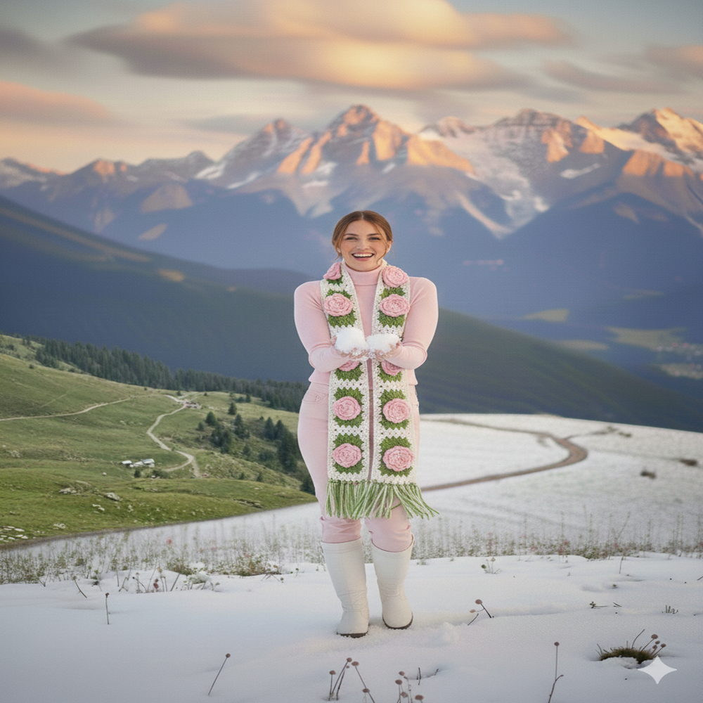 Ladies Opala Rose Scarf