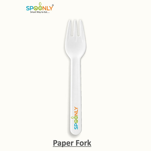 Paper Fork - FSC Certified Food-Grade Paper, 158mm, White | Biodegradable, Disposable, Heat Resistant Up to 80C