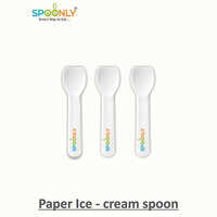 Paper Ice Cream Spoon - Color: White