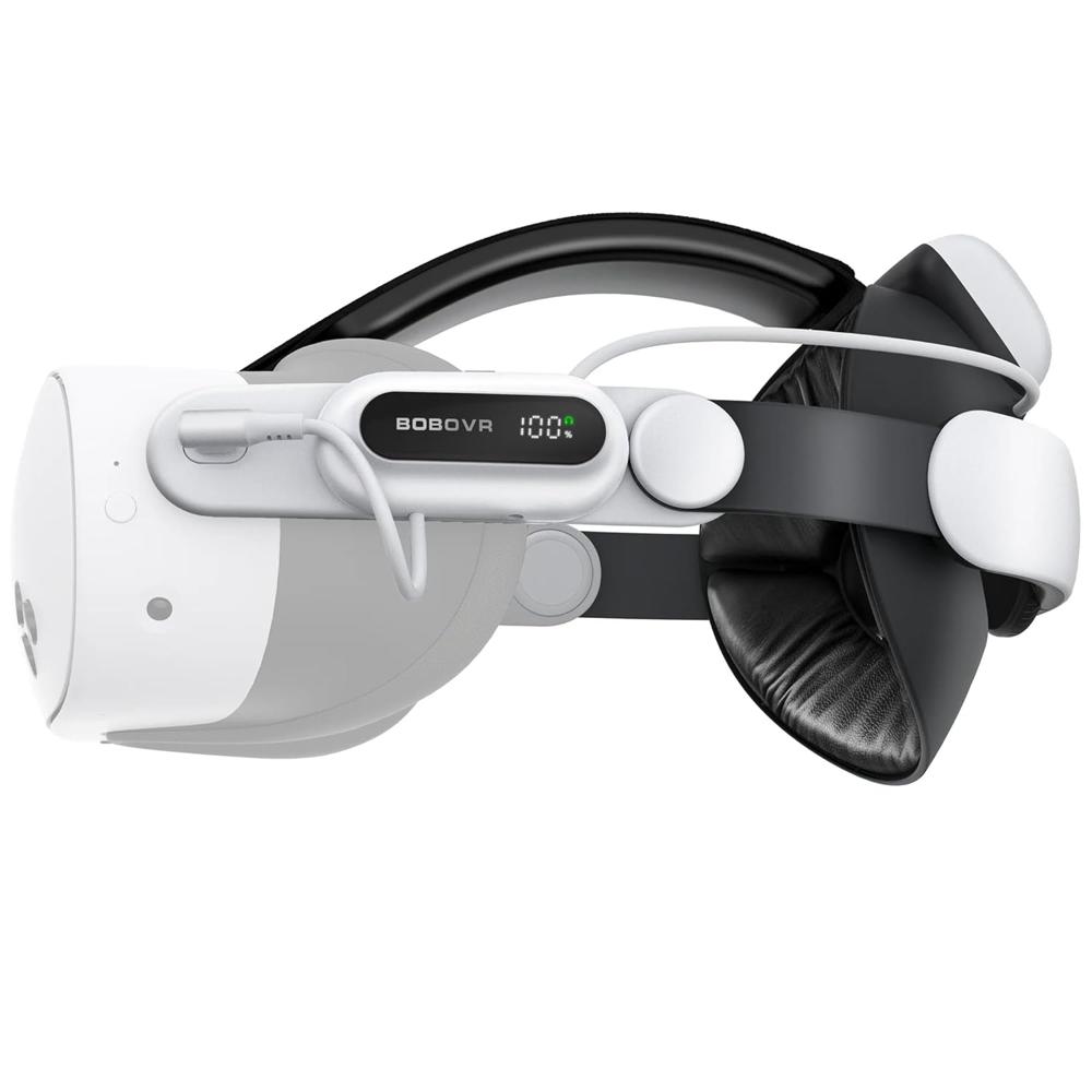 BOBOVR E3 Pro Battery Strap for Meta Quest 3 / 3S | 10000mAh Hot-Swappable VR Head Strap 