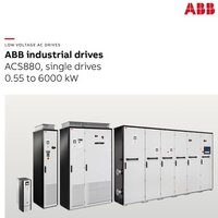 Abb Ac Drive - Powder-coated Sheet Metal, Multiple Sizes, White/grey With Black Trims | 0.55-6000 Kw, Direct Torque Control, Sil3 Safety, Active Harmonic Filter, Fieldbus Compatible