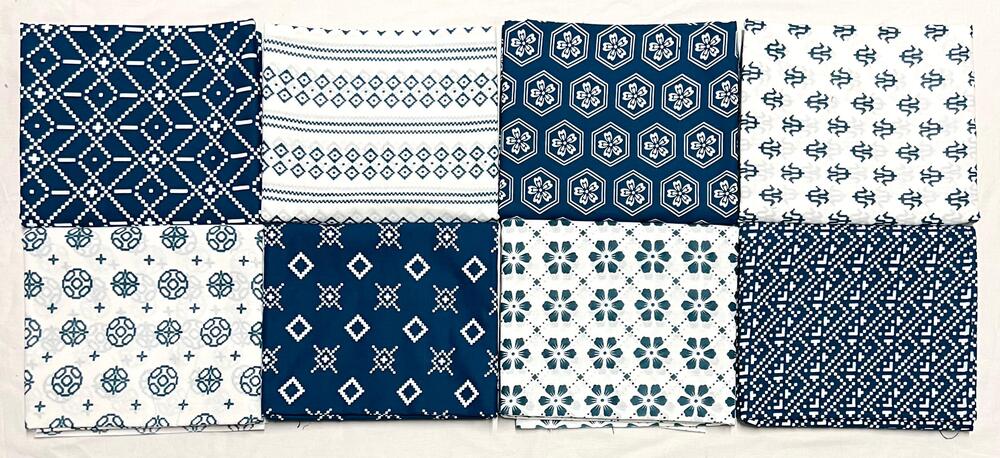 White Beauty Pixel Pattern Fabric