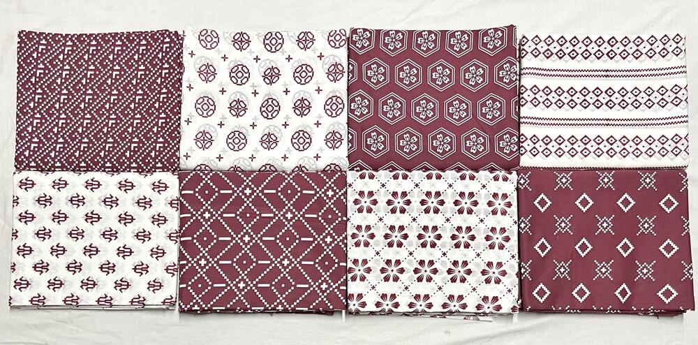 White Beauty Pixel Pattern Fabric