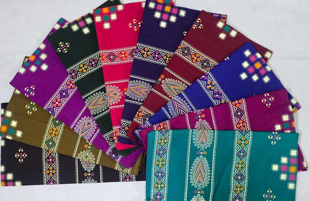 Krishna Gold Rajwadi Fabric