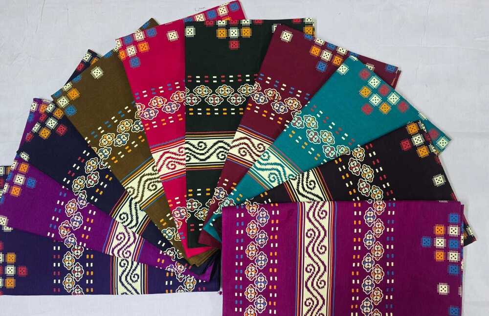 Krishna Gold Rajwadi Fabric