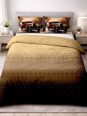 Cotton bedsheet with pillow cover