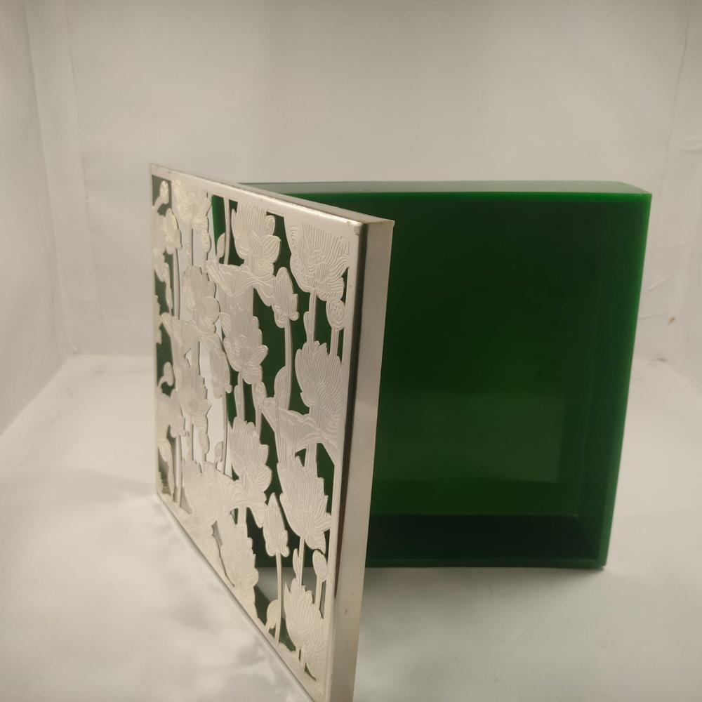 Silver Plated Steel & Rasin Dryfruit Box 