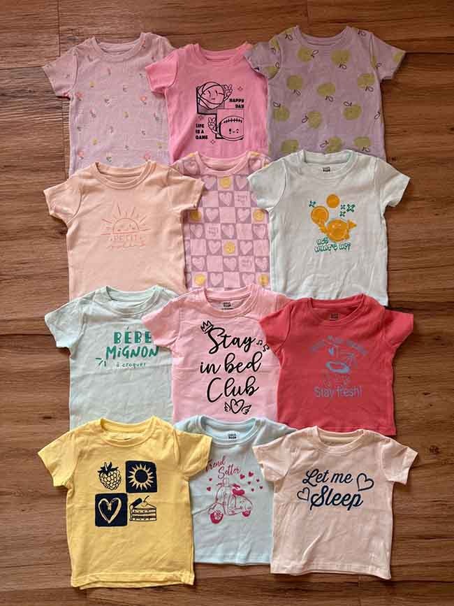 A31225 Baby Printed Tops Assorted