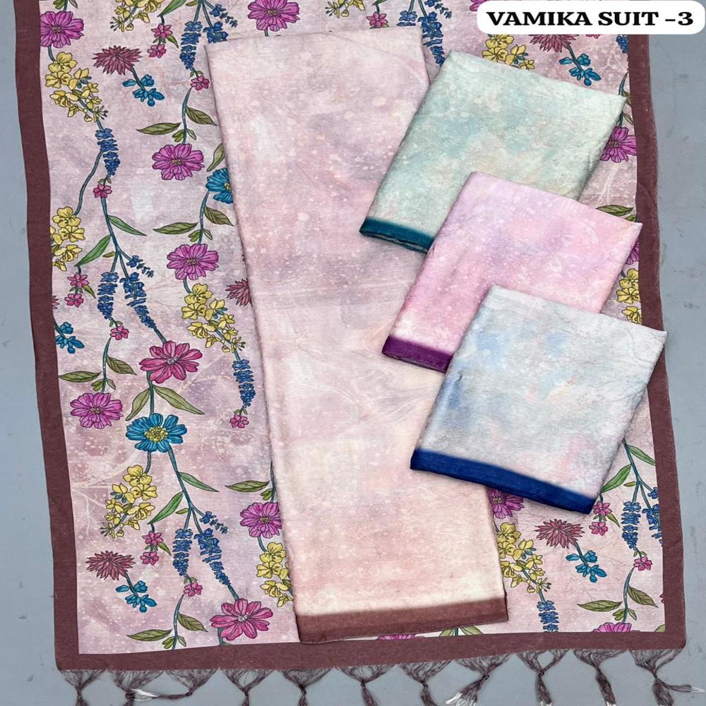 Vamika Tussar Silk Digital Printed Floral Suit Set
