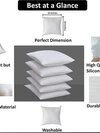 White Cushion Set Of 5 Pcs - Pillow Filling: Foam