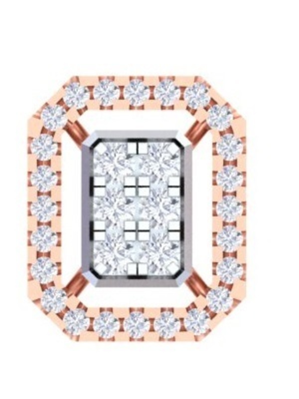 Emerald-Cut Illusion Halo Diamond Studs