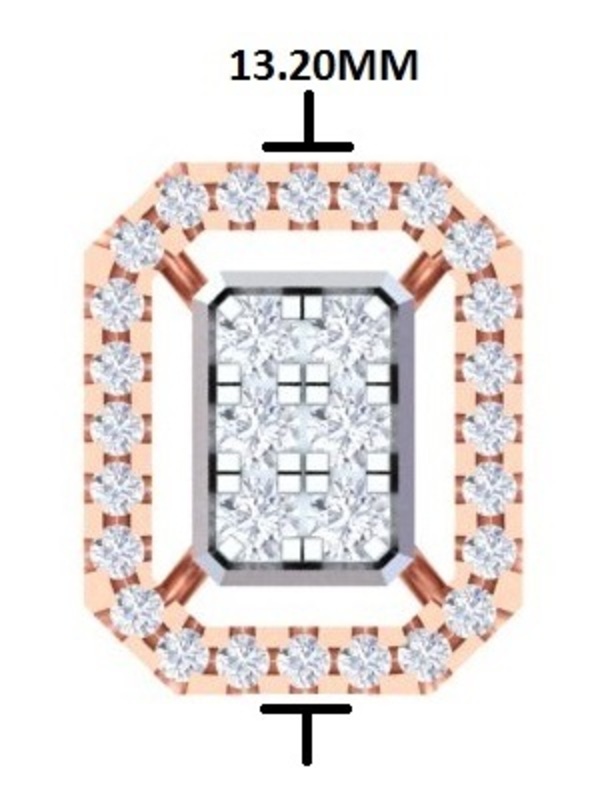 Emerald-Cut Illusion Halo Studs