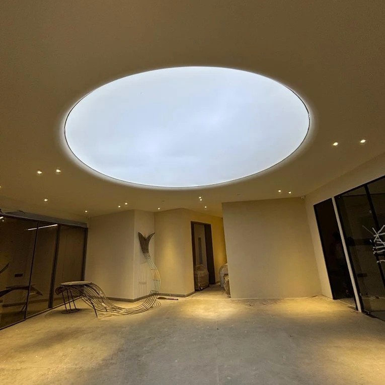 Round Led Backlit Stretch Ceiling