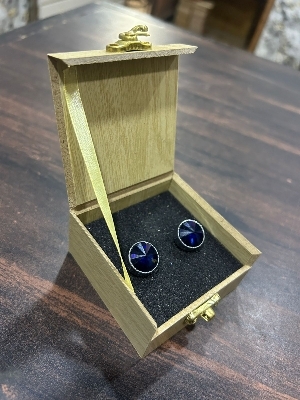 Wooden cufflink box