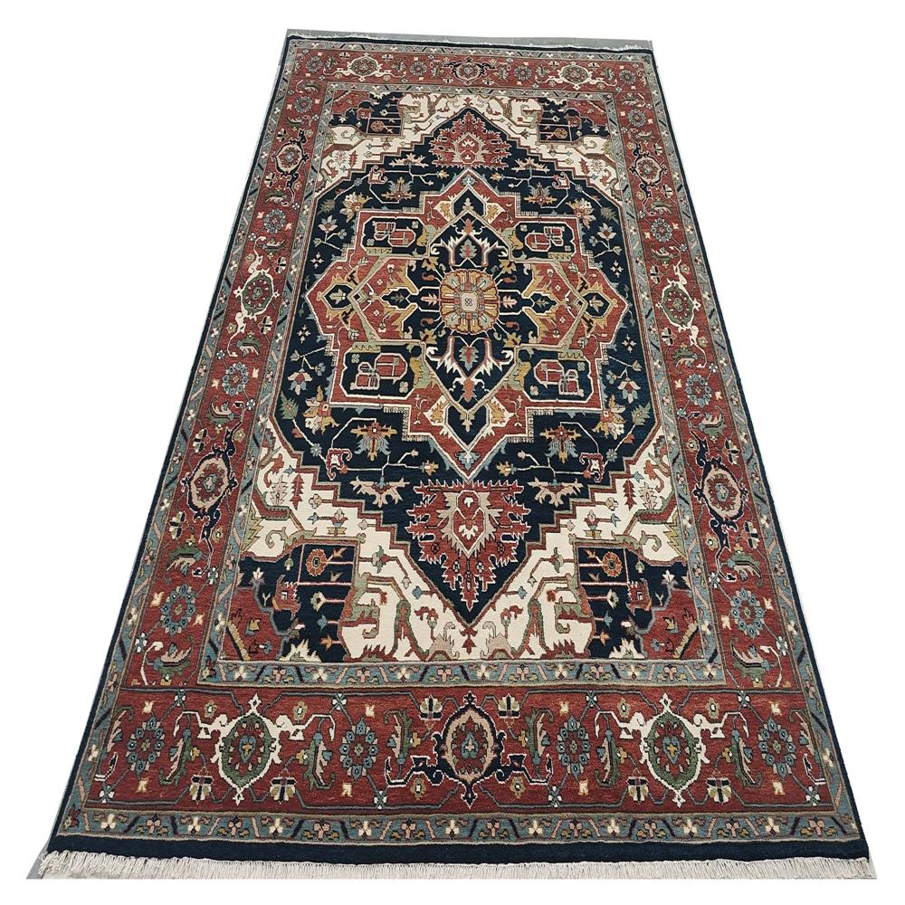 Hand Knotted Wool Rug: 9x12 Oushak Turkish Pattern Carpet 