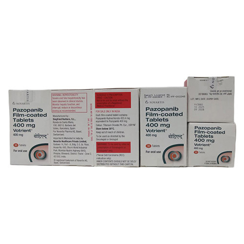 Pazopanib Film Coated Tablets 400mg