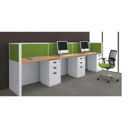 Office Linear Workstation - Color: White