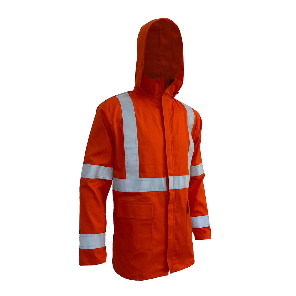 Orange Industrial Safety Hoodie With Reflector