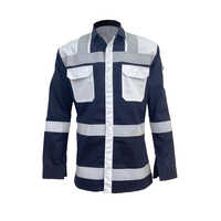 White Industrial Safety Jacket With Reflector