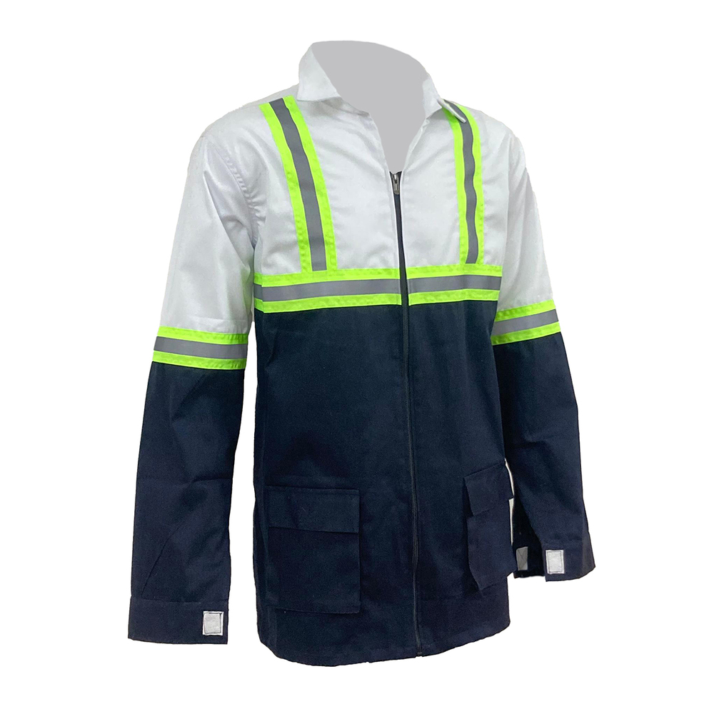 White Dual Industrial Safety Jacket