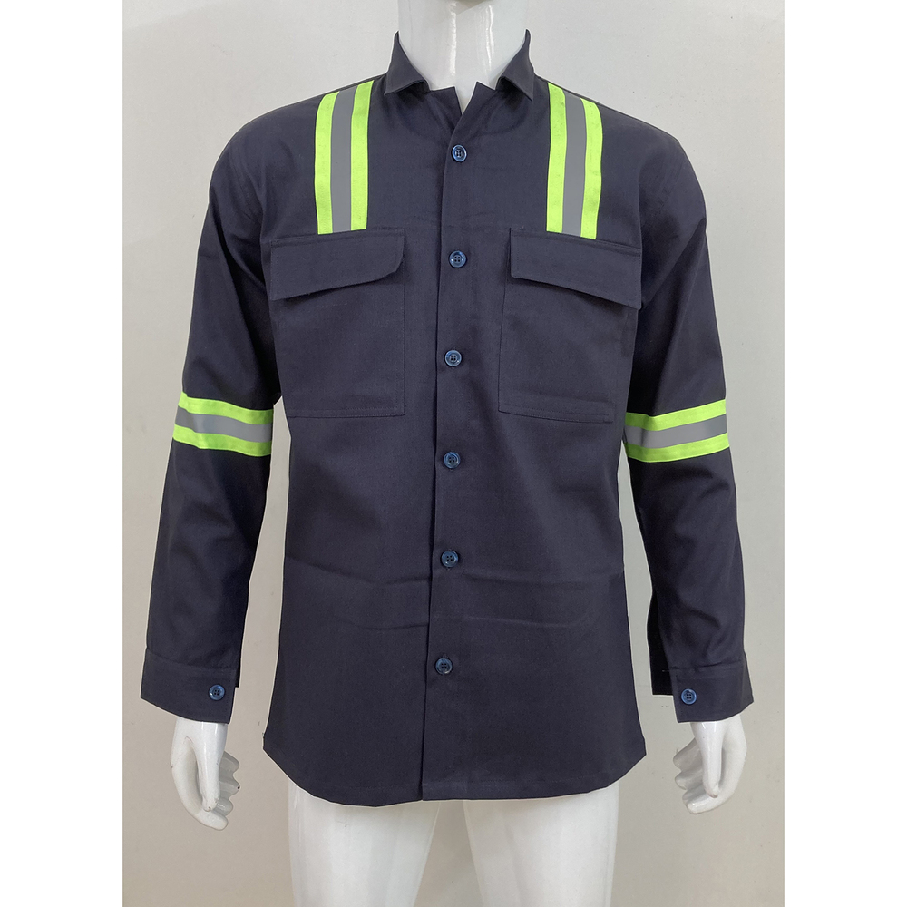 Grey Industrial Safety Jacket With Reflector