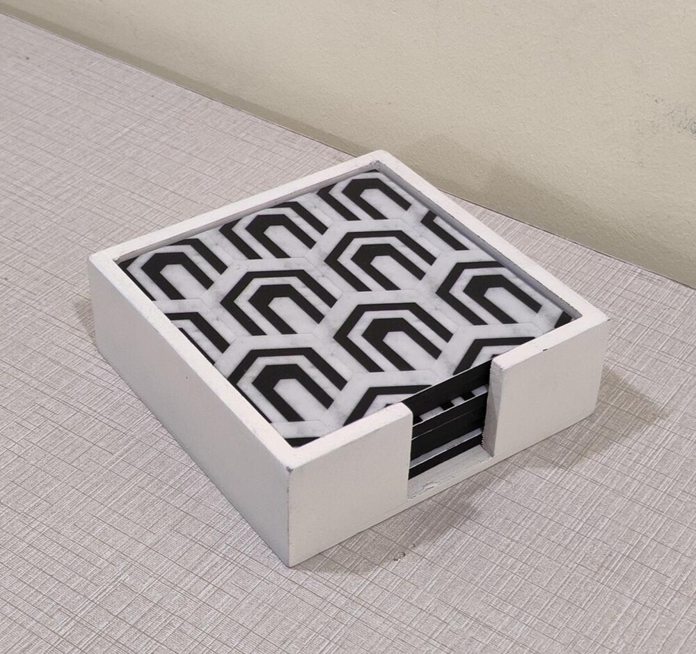 ARCT151 Geometric Pattern Coaster Set